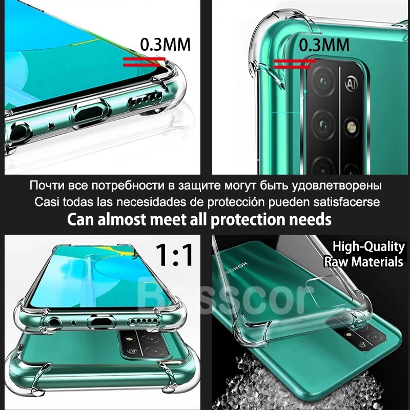 shockproof cover case for honor 10 lite 20 60 50 pro 10i huawei p30 lite p20 p40 p50 pro lite 8x 9x clear phone cases free global shipping