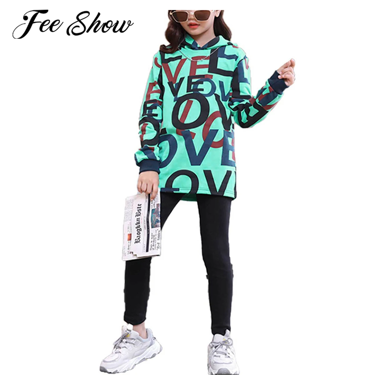 

Kids Girls Hooded Sweatshirt Cotton Fashion Spring Autumn Teenage Clothes Sweatshirt Hoodie For Girls Casual Cool Clothing Tops