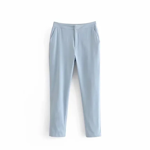 Осень, Женский Блейзер, повседневные штаны, длинный рукав, женская одежда, брюки, костюмы, элегантные офисные костюмы для женщин, одноцветные