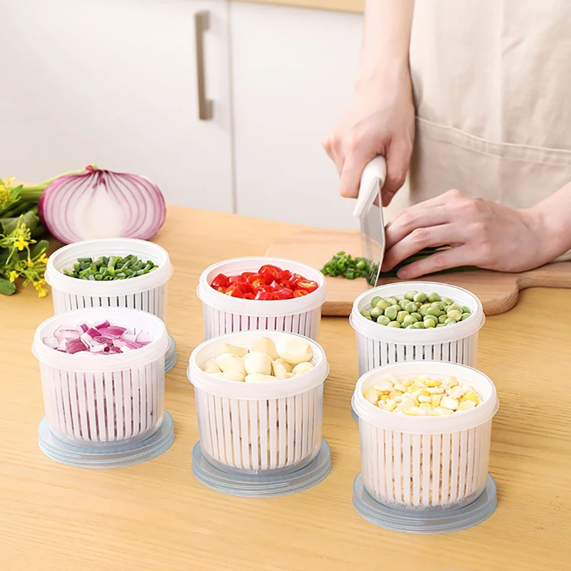 

Hot Green Onion Ginger Garlic Storage Box Plastic Storage Box Refrigerator Sealed Green Onion Storage Box