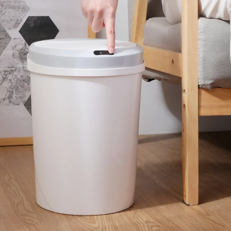 12L Automatic Trash Can Nordic Cute Living Room Waterproof Smart Sensor Plastic Waste Bins Toilet Kosz Na Smieci Home Products 5
