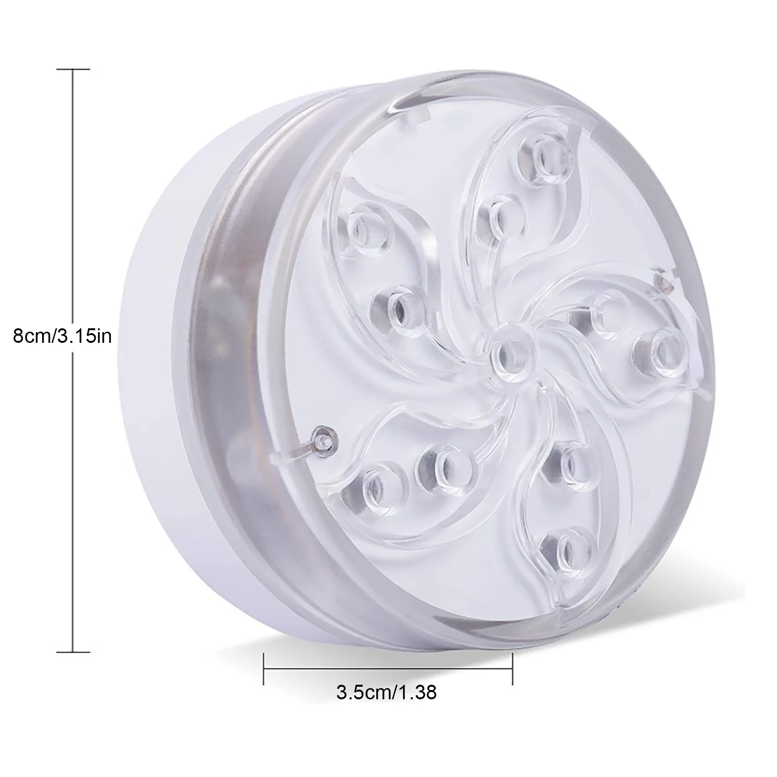 

1/2/4 PCS Submersible LED Lights Waterproof Pool Light With Magnet Suction Cup Color Changing Bathtub Light Decoration For Pond