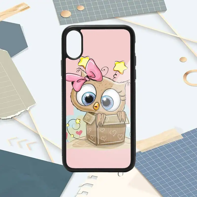 

Baby Cute Owl animal Phone Case PC for iPhone 11 12 pro XS MAX 8 7 6 6S Plus X 5S SE 2020 XR