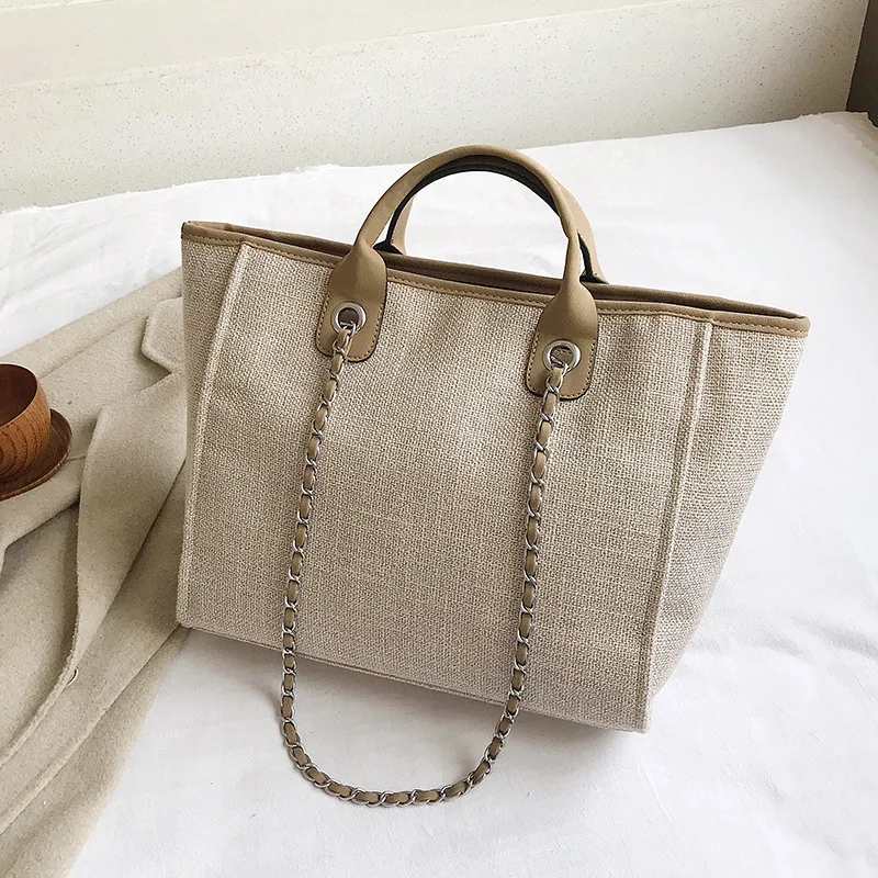 

New Beach Tote Bag Fashion Women Canvas Embroidery Large Capacity Oxford Cloth Shoulder Shopping Bag Big Size Handbags XBL1292