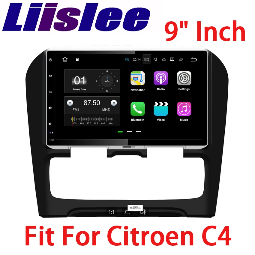 Liislee Автомобильный навигатор GPS для Citroen C4 2012 ~ 2014 Android аудио видео HD сенсорный
