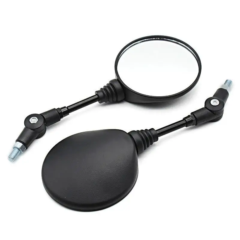 

A Pair Black Universal Mirror Motorcycle Rearview Mirror Anti-fall Folding Round Mirror Motorcycle Side Mirror