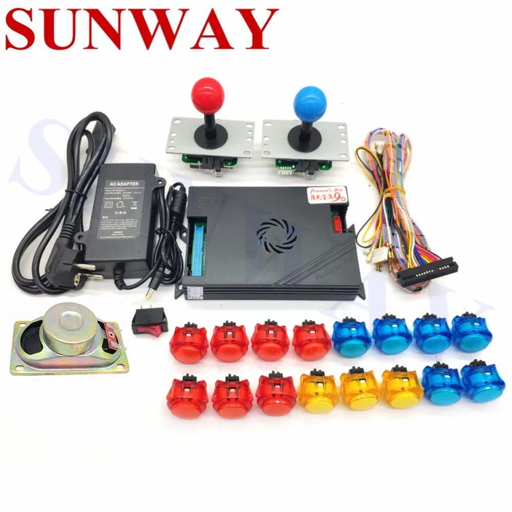 2 игрока DIY игровой автомат комплект Pandora box 9D 2222 в 1 игровая доска + 5Pin аркадный