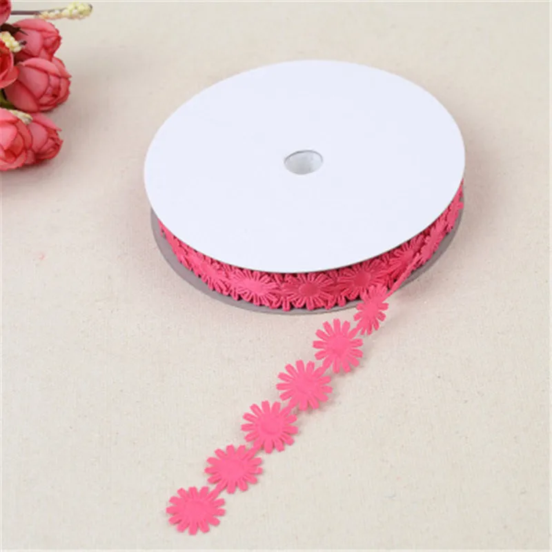 Цветной Цветок тисненый пояс тесьма сплошной цвет кружева Подарочная коробка