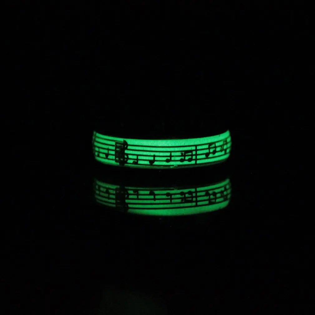 Светящиеся парные кольца из нержавеющей стали для пар светящиеся в темноте