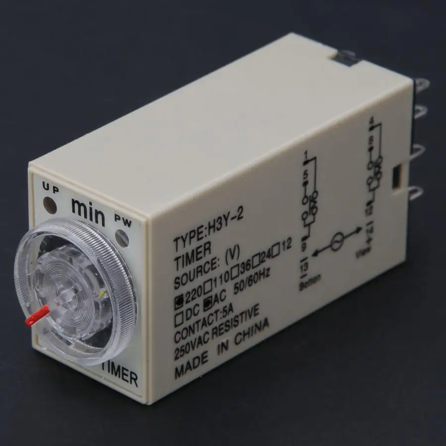 12VDC/24VDC/110VAC/220VAC реле времени H3Y 2 8 контактов Высокая Точность регулируемая бытовая