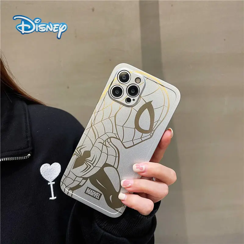 

Disney iron Man Spiderman Cartoon Mobile Phone Case for iPhone 11 12 13 Pro Max Plus 13 miniXR XS X Cool Shockproof Soft Cover