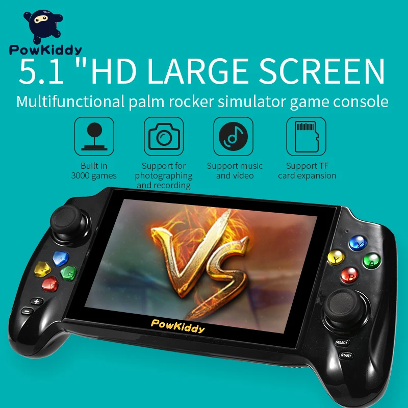 

Powkiddy X13 Portable Game Retro Console Linux System 5 inch TFT LCD Screen Handheld Pocket Video Games Player support SD Card