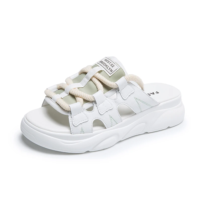 

2020 Fashion Woman Sandals Summer Shoes Gladiator Beach Sandals Slippers White Platform Heels Mule sandals Slippers size 35-40