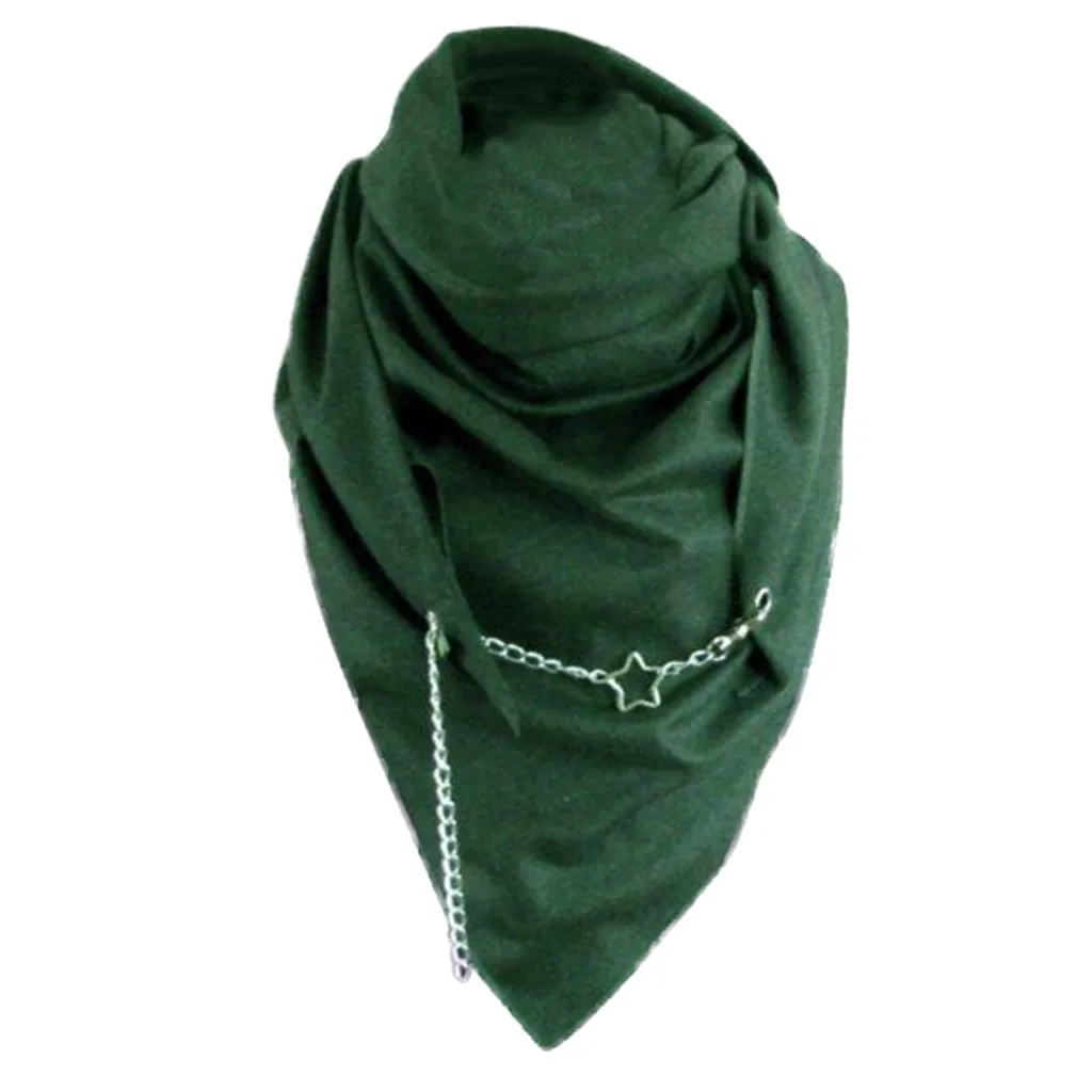 

2020 Women Printing Button Soft Wrap Scarf Fashion Women Soild Dot Printing Button Soft Wrap Casual Warm Scarves Shawls F1010
