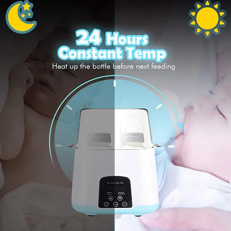 

6 in 1 Upgraded Remote Control Automatic Intelligent Thermostat Baby Bottle Warmers Disinfection Fast Warm Milk & Sterilizers