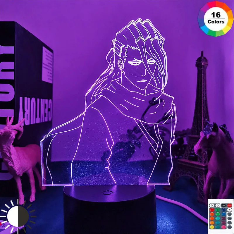 

Anime Bleach Byakuya Kuchiki Led Night Light for Children's Bedroom Decor Birthday Gift Manga Bleach Led Lamp Bedside