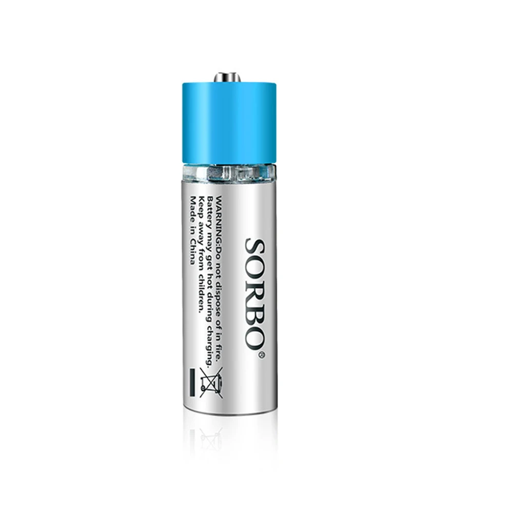 SORBO 1,5 V AA 1200mAh литий-полимерная литиевая батарея USB перезаряжаемая литиевая батарея не включает в себя комплект usb-кабелей