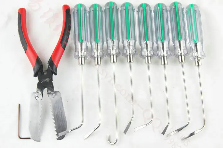 

9pcs Handle screw removal tool Panel pliers tool set Locksmith supplies