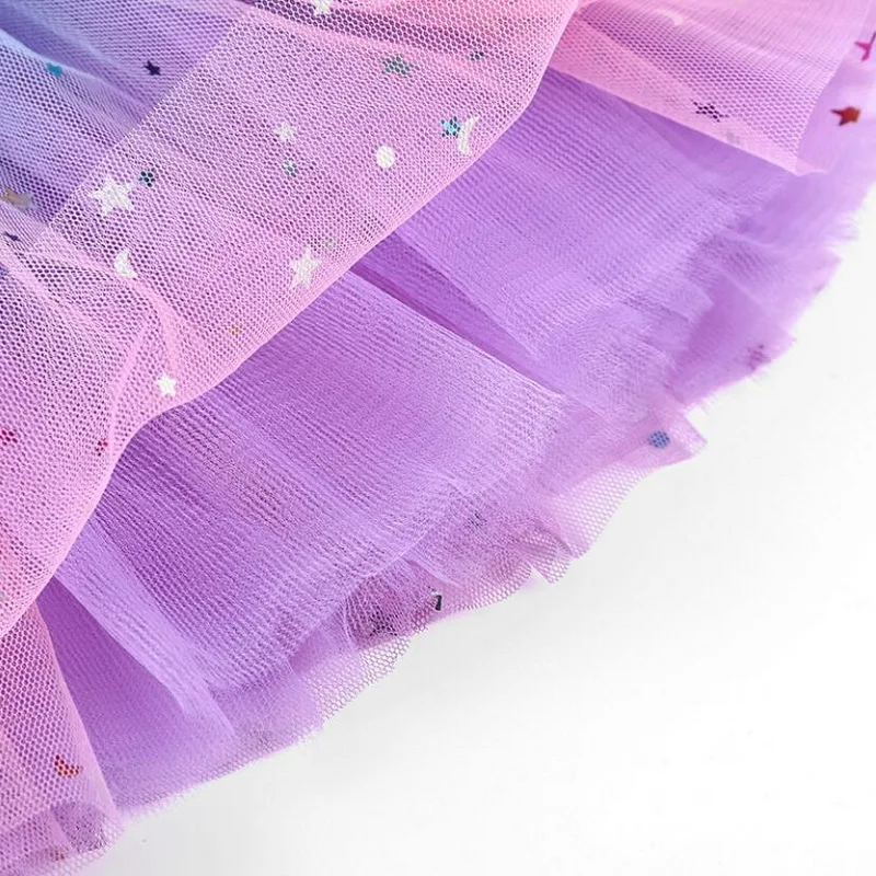 

Halloween Baby Girl Skirts Petticoat Rainbow Underskirt Sequin Star Tutu Tulle Dancing Tollder Kids Princess Party Dance Skirt