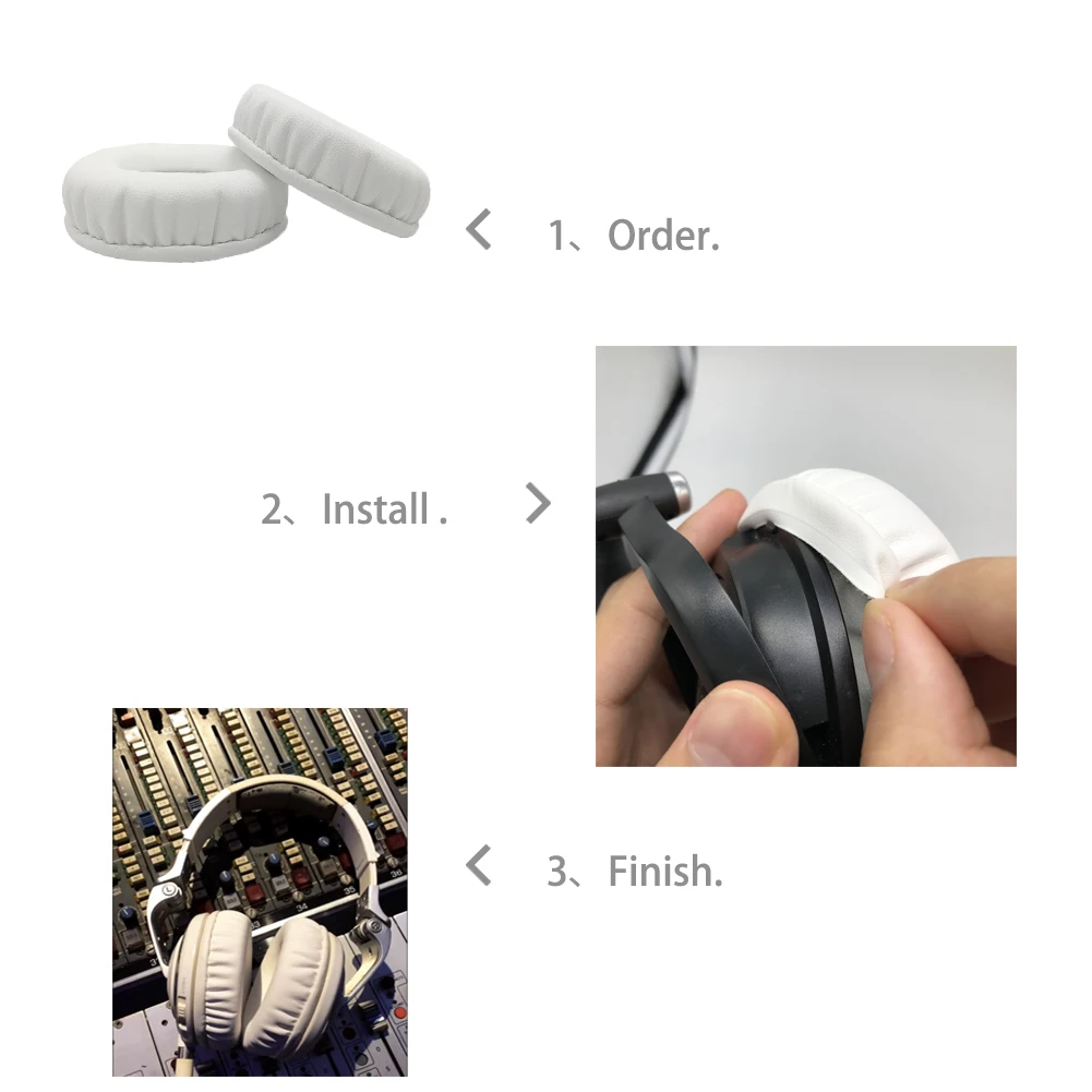 Белые и черные амбушюры из натуральной кожи для наушников Pioneer HDJ 1000 1500 2000 более