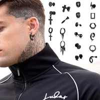 stud earrings men stainless steel black mens earrings single piercing studs earing punk streetstyle male jewelry