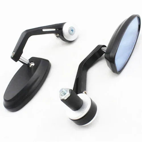 

Motorcycle Silver 7/8'' 22mm Bar End Side Rear View Mirrors for Harley Honda Yamaha Suzuki Kawasaki KTN BMW Ducati Aprilia