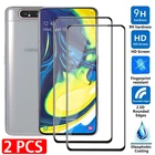 Защитное стекло на весь экран, 2 шт., для Samsung Galaxy A80 A90 5G A6 A8 Plus 2018, закаленная пленка на 80 90 a6plus a8plus