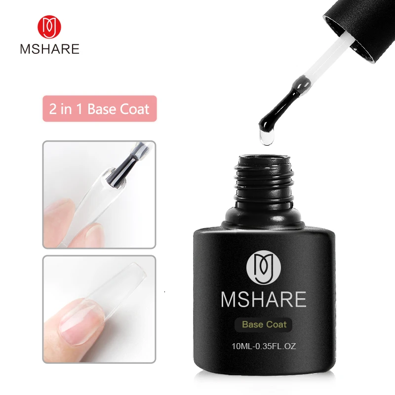 MSHARE клей для ногтей базовый слой 2 в 1 отмачиваемый гель накладных 12 г|Базовое