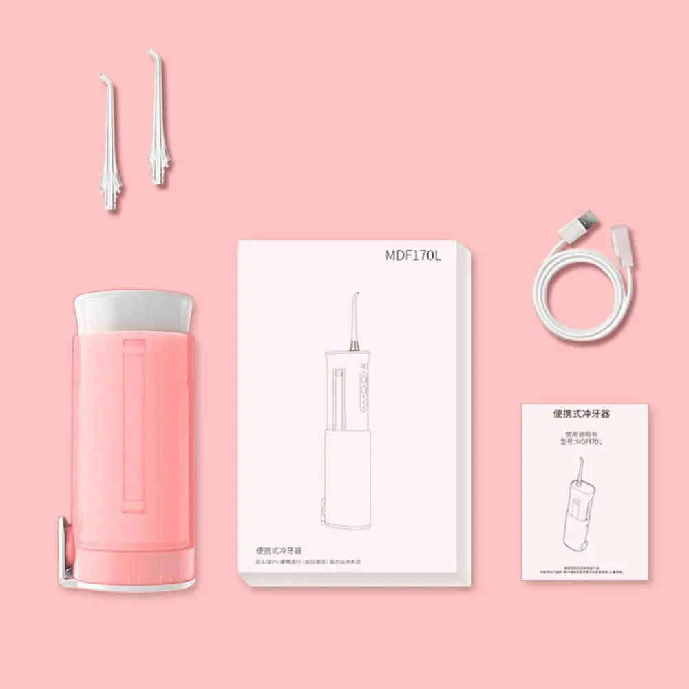 

New Mini USB Rechargeable Water Floss Portable Dental 170ml Dental Flosser Cleaner Teeth Water Irrigator X2N3