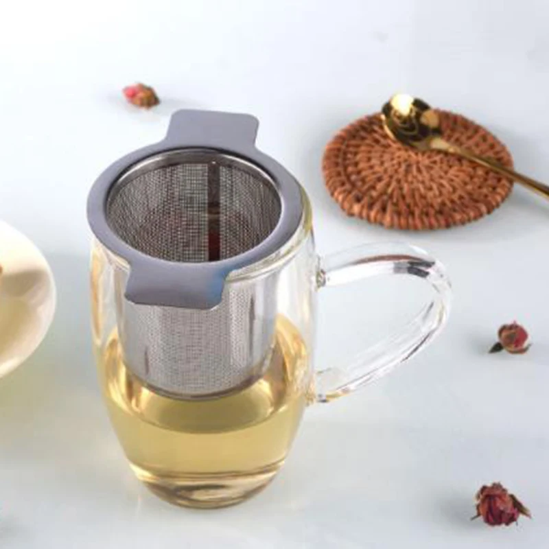

1 Pc Tea Strainer Stainless Steel Dual Ear Fine Mesh Filter Tea Infuser Fine Reusable Strainer Home Kitchen Tea Shop Supplies