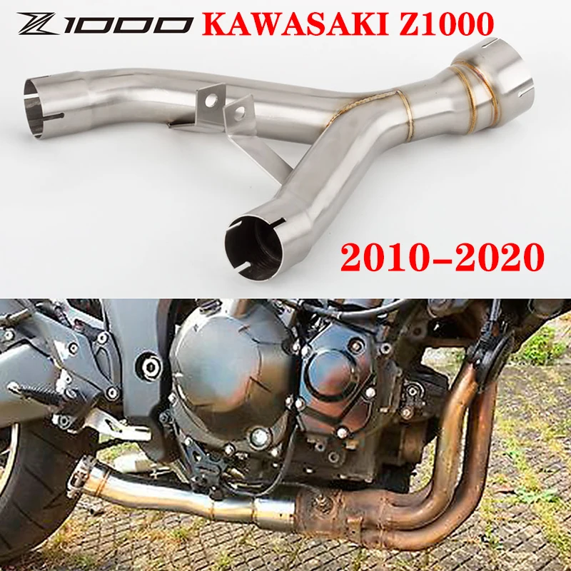 

Слипоны для Kawasaki Z1000 2010 - 2020 года, модификация выхлопной трубы мотоцикла, среднее звено, Cat удаление, усовершенствованный Устранитель