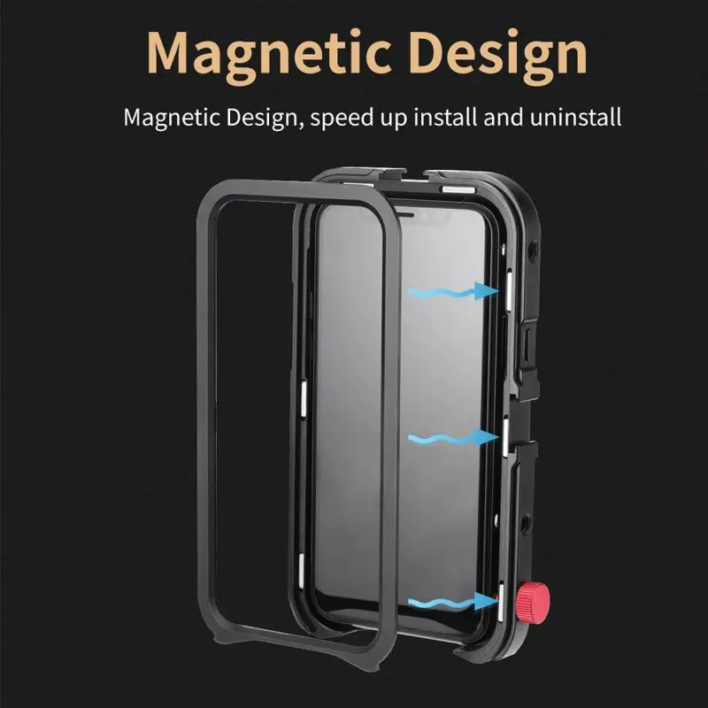

Metal Phone Cage For IPhone 11/11 Pro/11 Pro Max 17mm Interface Cage Vlog Video Accessory For Lens D