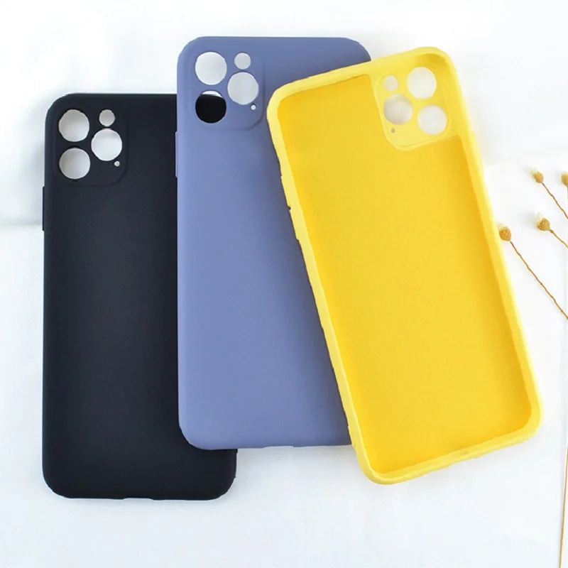 Оригинальный чехол из жидкого силикона и микрофибры конфетного цвета для iPhone 11