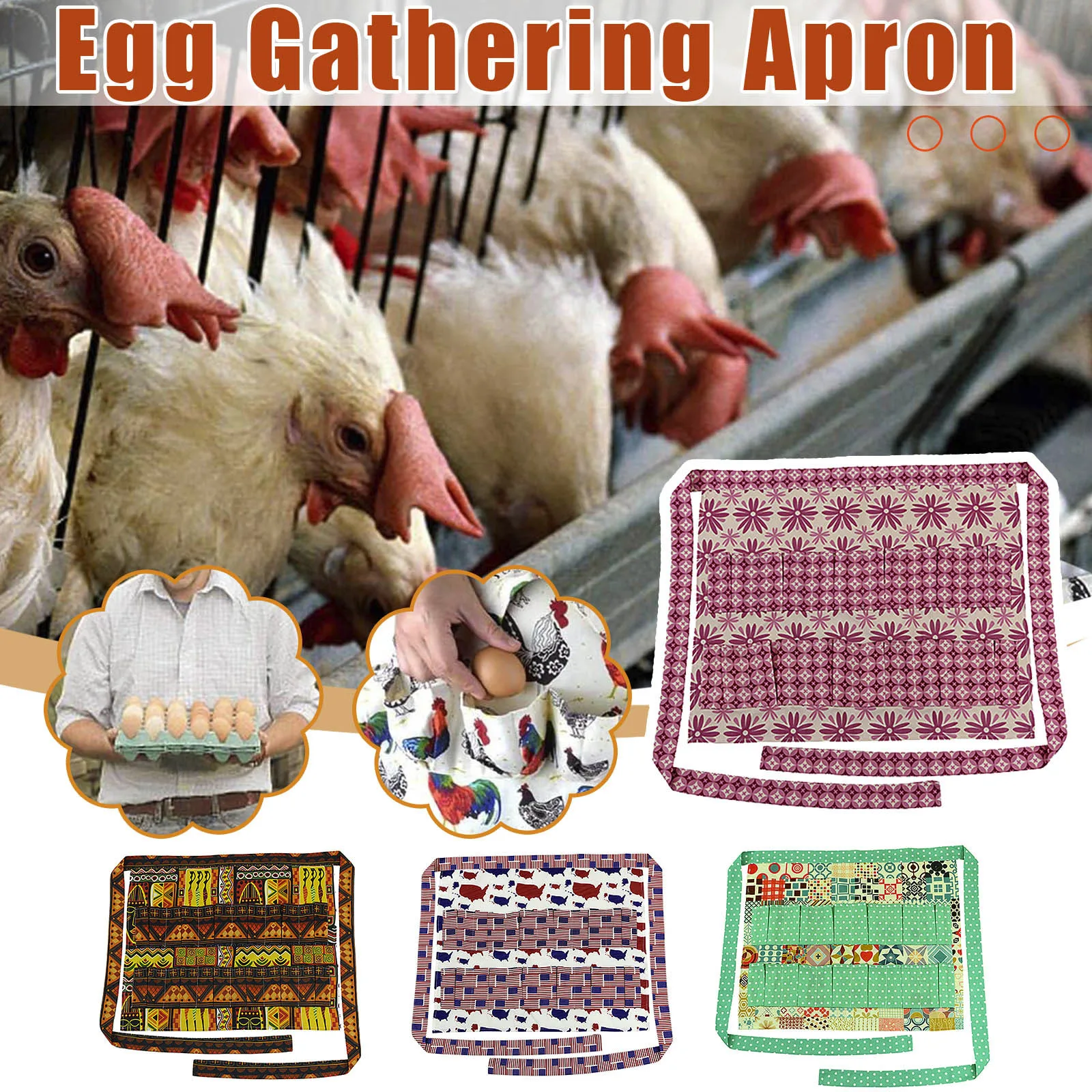 Фартук для сбора яиц с 12 карманами рабочий цыплят и ферм утиных гусиных кухни