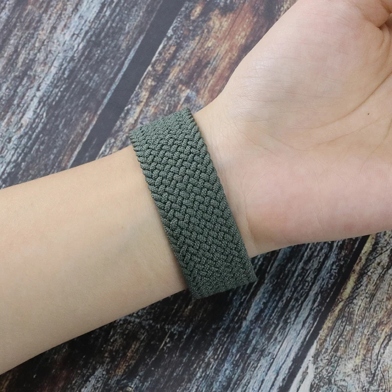 

Braided Solo Loop For Apple Watch band 38mm 40mm 44mm 42mm Fabric Nylon Elastic Belt Bracelet iWatch Series 1 2 3 4 5 SE 6 Strap