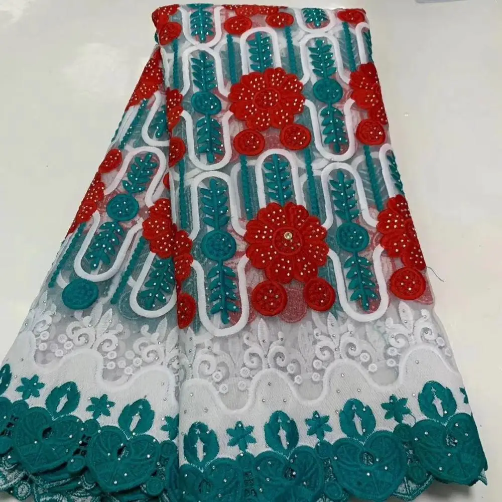 

French Cord Lace Fabric 2020 Latest African Lace Fabric With Stones Embroidery Mesh Lace Fabric High quality Nigerian Lace dress