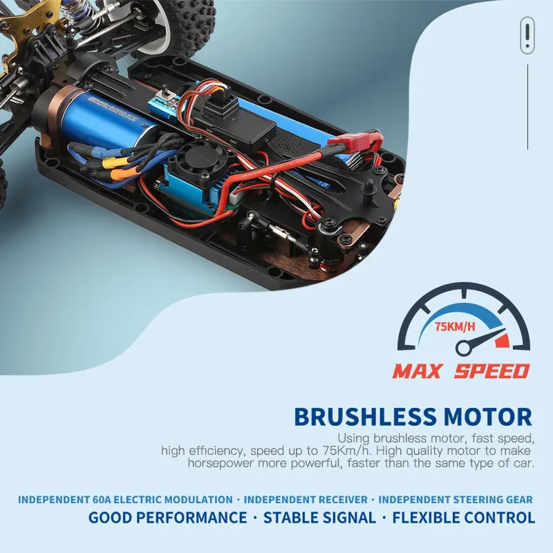 WLtoys 124017 124019 75 км/ч 2 4G гоночный автомобиль бесщеточный 4WD Электрический