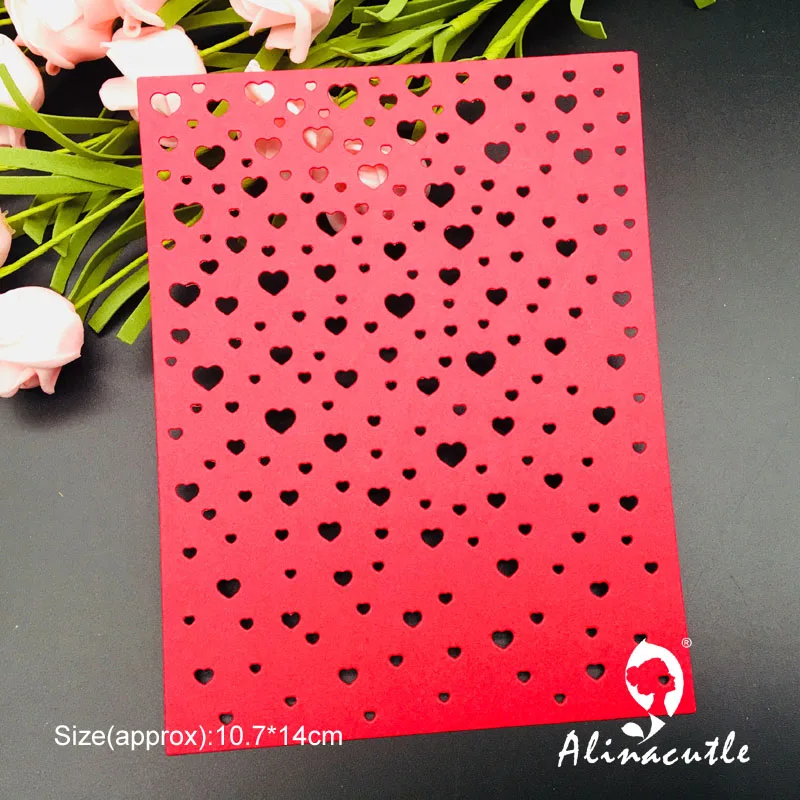 Металлическая резка штамповка прямоугольная рамка в форме сердца пластина для