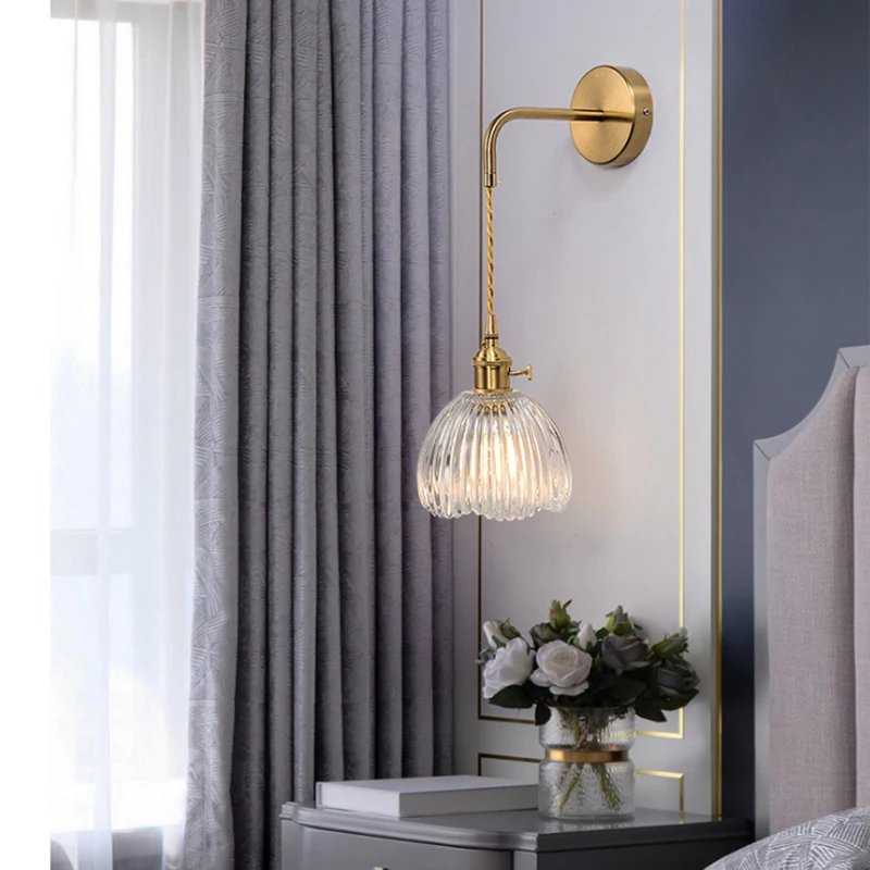 Настенный светильник современный из хрустального стекла латунь | Освещение