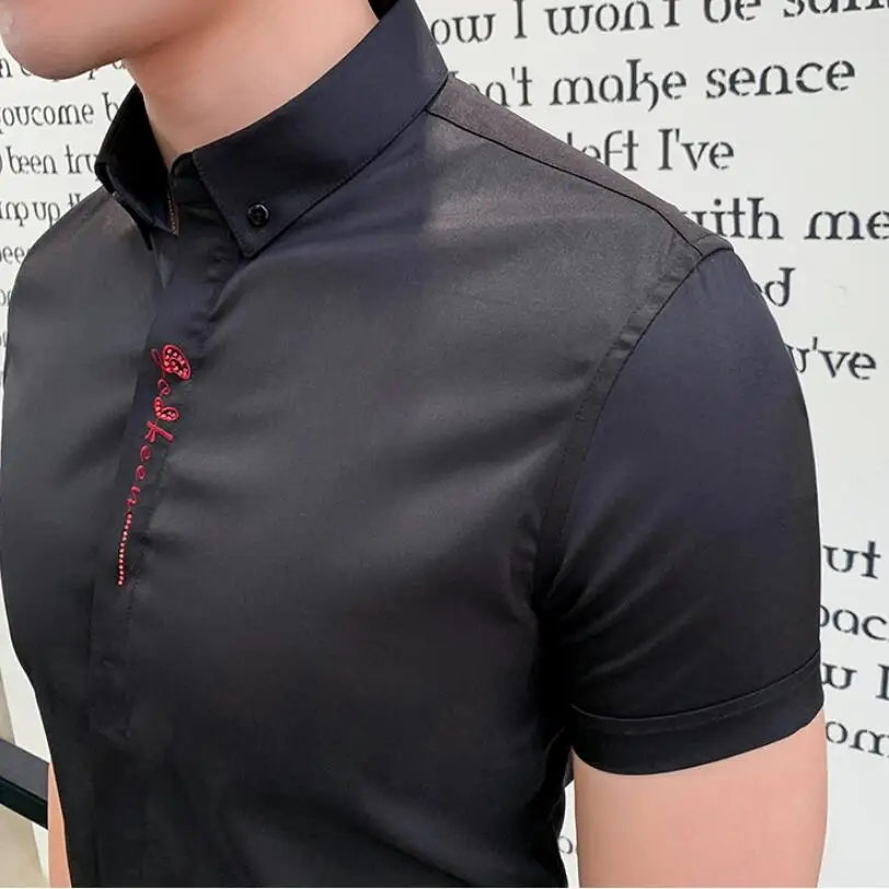 

2020 Man Fashion casual long-sleeved solid color shirt Slim version male social business dress shirt brand men's clothing