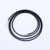 10pcslot 2mm3mm4mm5mm black color leather chokers necklaces for women men rope chain stainless steel magnetic clasp jewelry