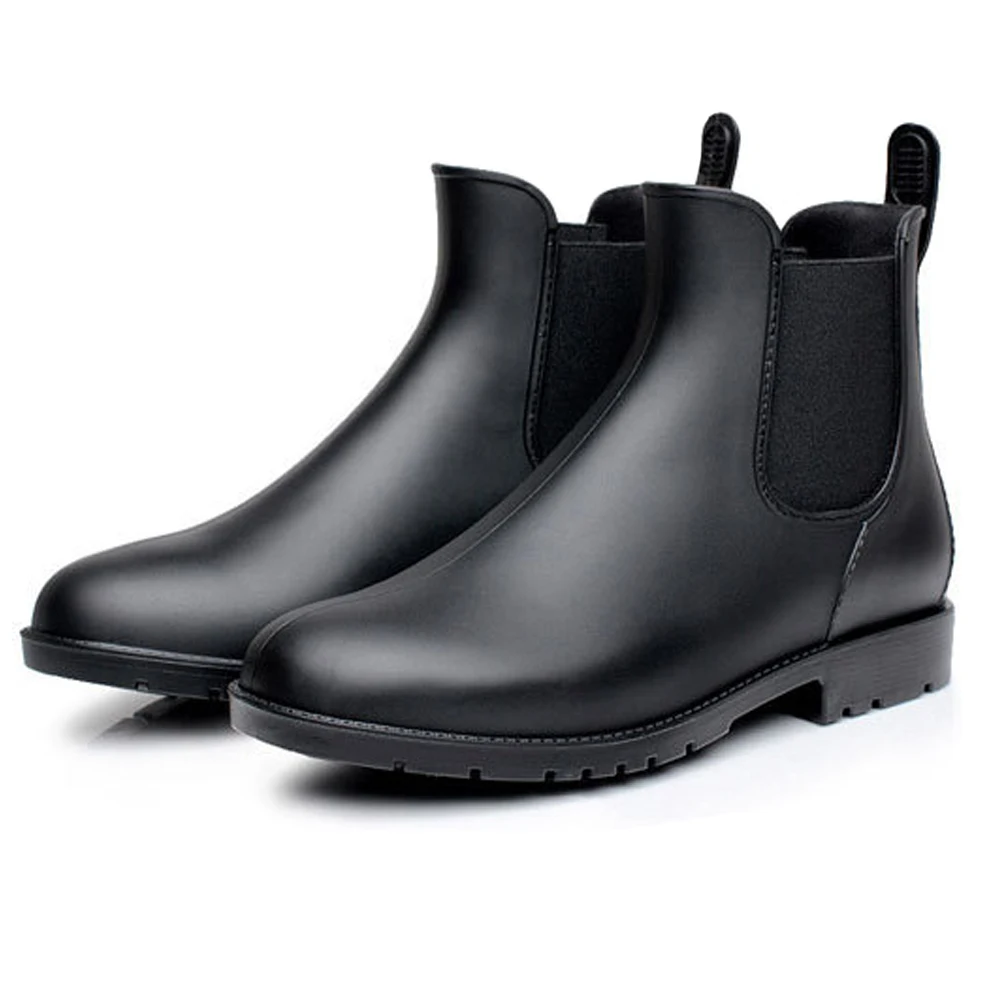 

Women Rain Ankle Boots Waterproof Leather Outdoor Anti-Slip Shoes Boots New