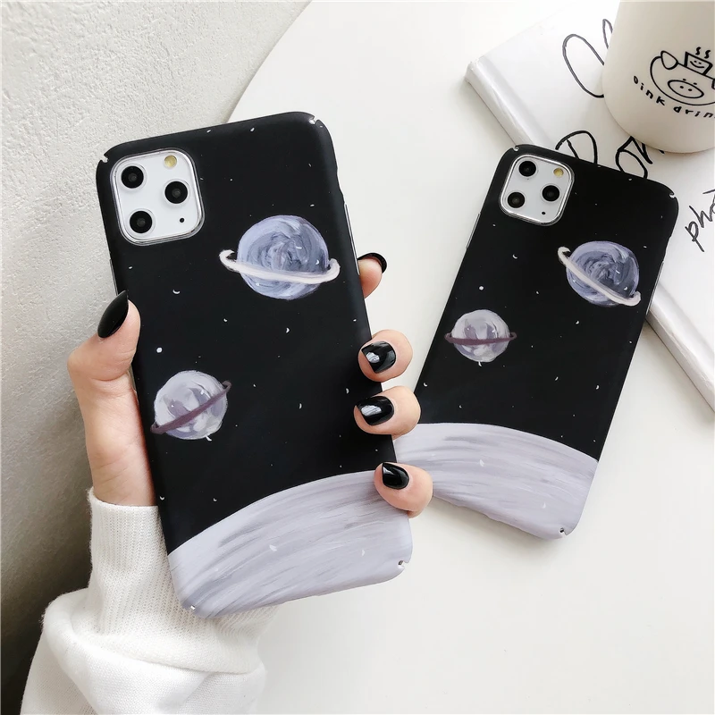 

Phone Protective Oil Painting Planet Back Cover for Iphone 11 Cute Cartoon Soft TPU Phone Case for Iphone 11 Pro Max Case