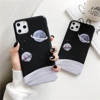 phone protective oil painting planet back cover for iphone 11 cute cartoon soft tpu phone case for iphone 11 pro max case