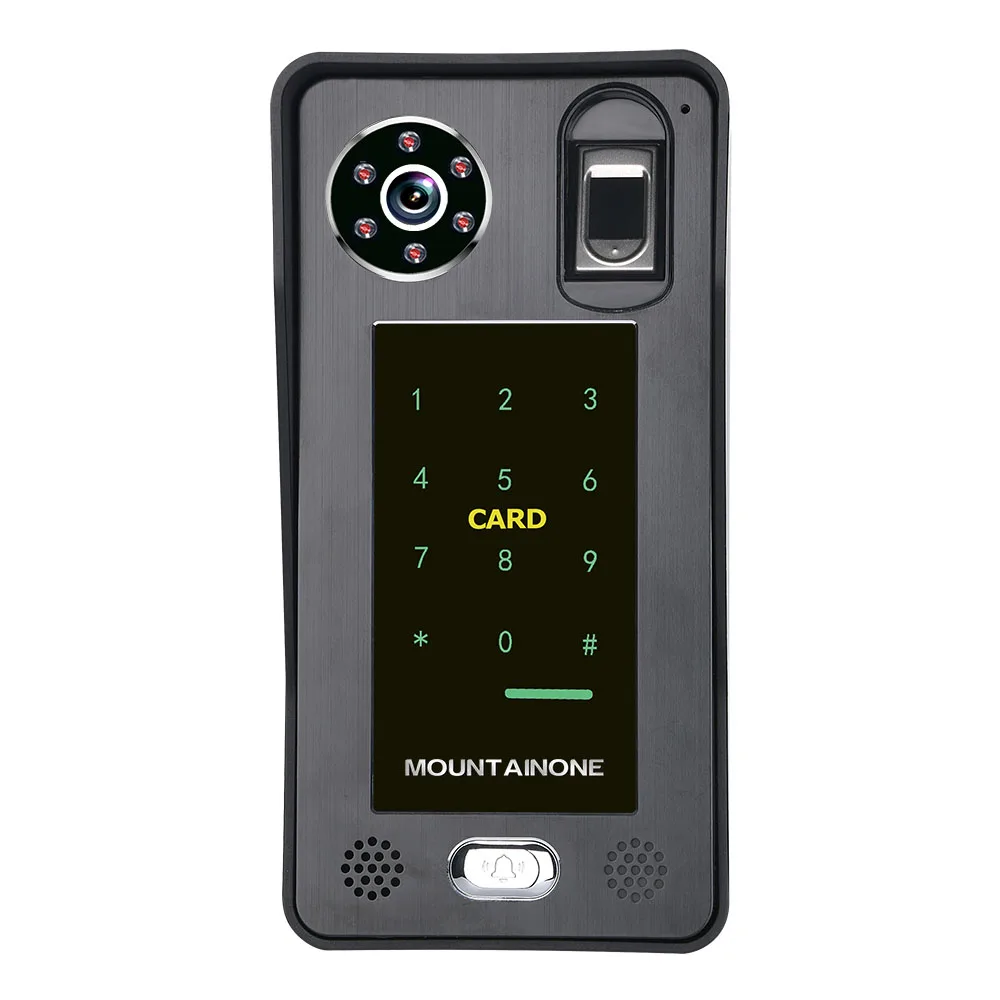 Security APP Control 7 Inch Monitor Wifi Wireless Fingerprint Password Video Door Phone Doorbell Camera Intercom+IC Card enlarge