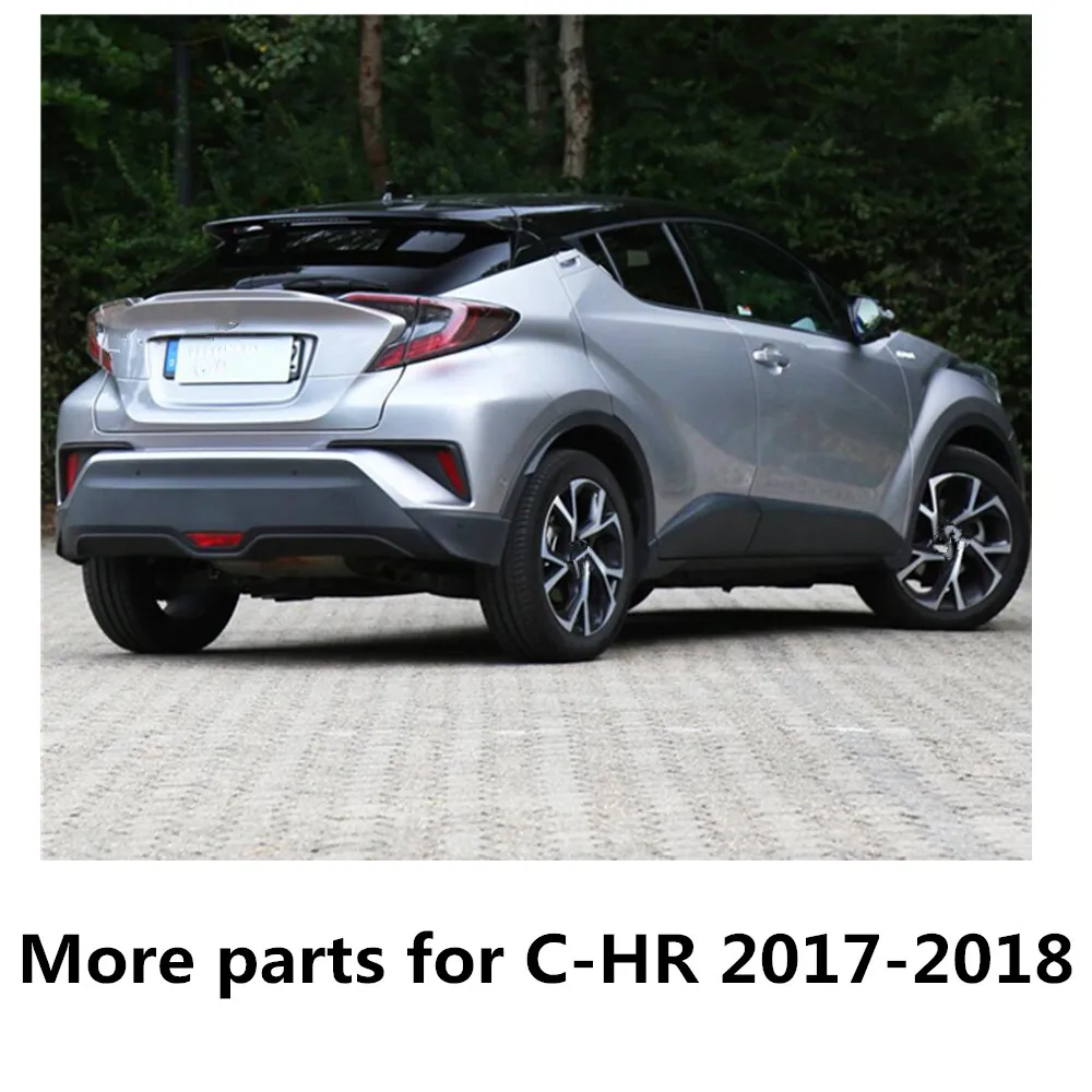 

For Toyota C-HR CHR 2017 2018 2019 2020 Car Cover Protection Detector Trim ABS Chrome External Bowl Stick Lamp Frame 2pcs
