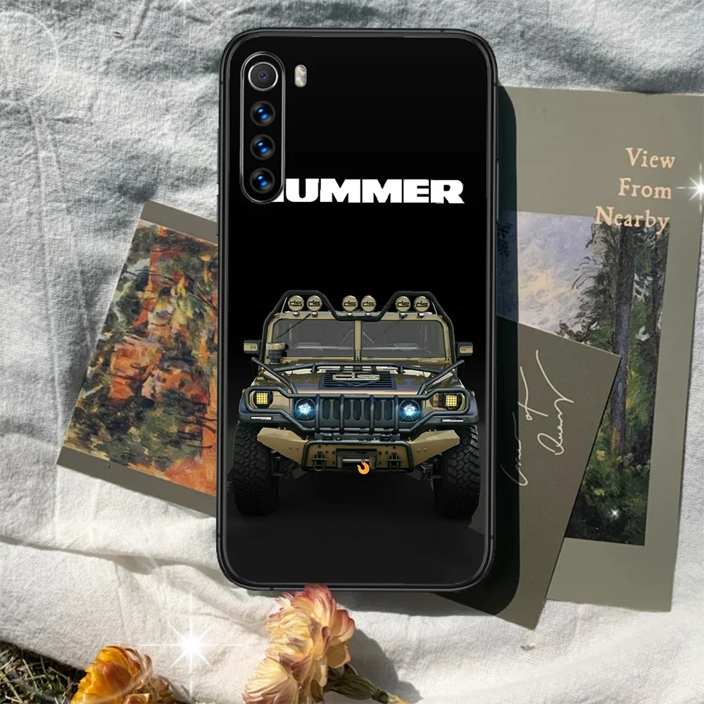 

Hummers suv car Phone Case For XIAOMI Redmi Note 5 7 8 T 9 6A 7A 8A 9S K 20 30 Pro black Funda Painting Bumper 3D Shell Fashion