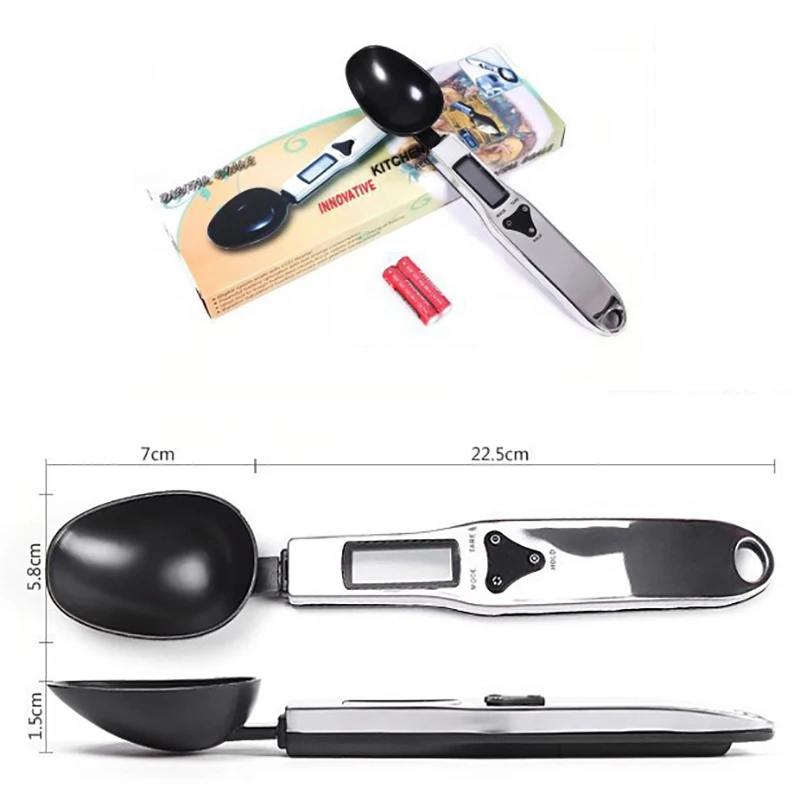 

300g/0.1g 500g/0.1g LCD Digital Kitchen Scale Measuring Gram Electronic Spoon