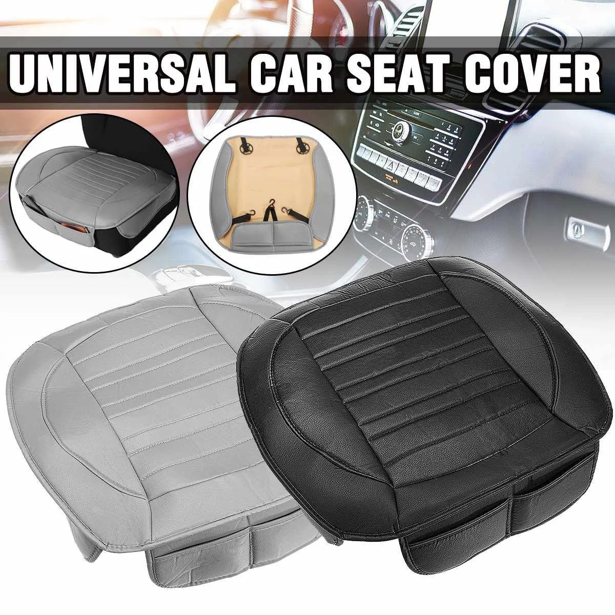 

Waterproof Leather Car Seat Cover Universal Breathable Car Seat Cushion PU Leathe Protector Mat Pad for Auto Seat