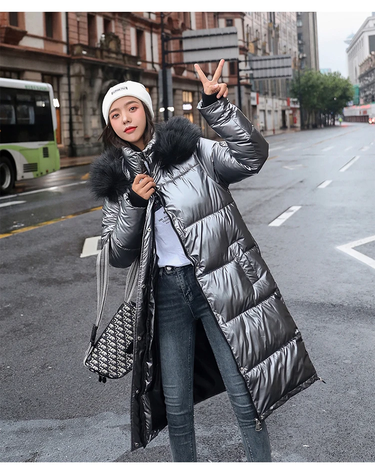 Winter Women's Down jacket Hooded Jackets 2019 Large size Fur Parka Jacket Women Fashion Casual Coats Medium Long Warm | Женская